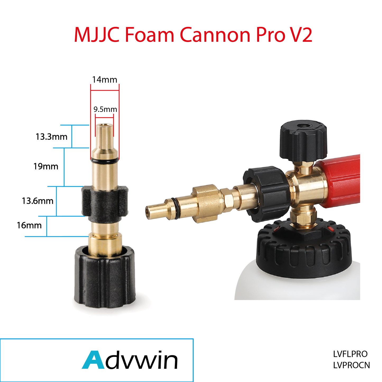 Advwin pressure washer - MJJC Foam Cannon Pro V2 (Pressure Washer Snow Foam Lance Gun)