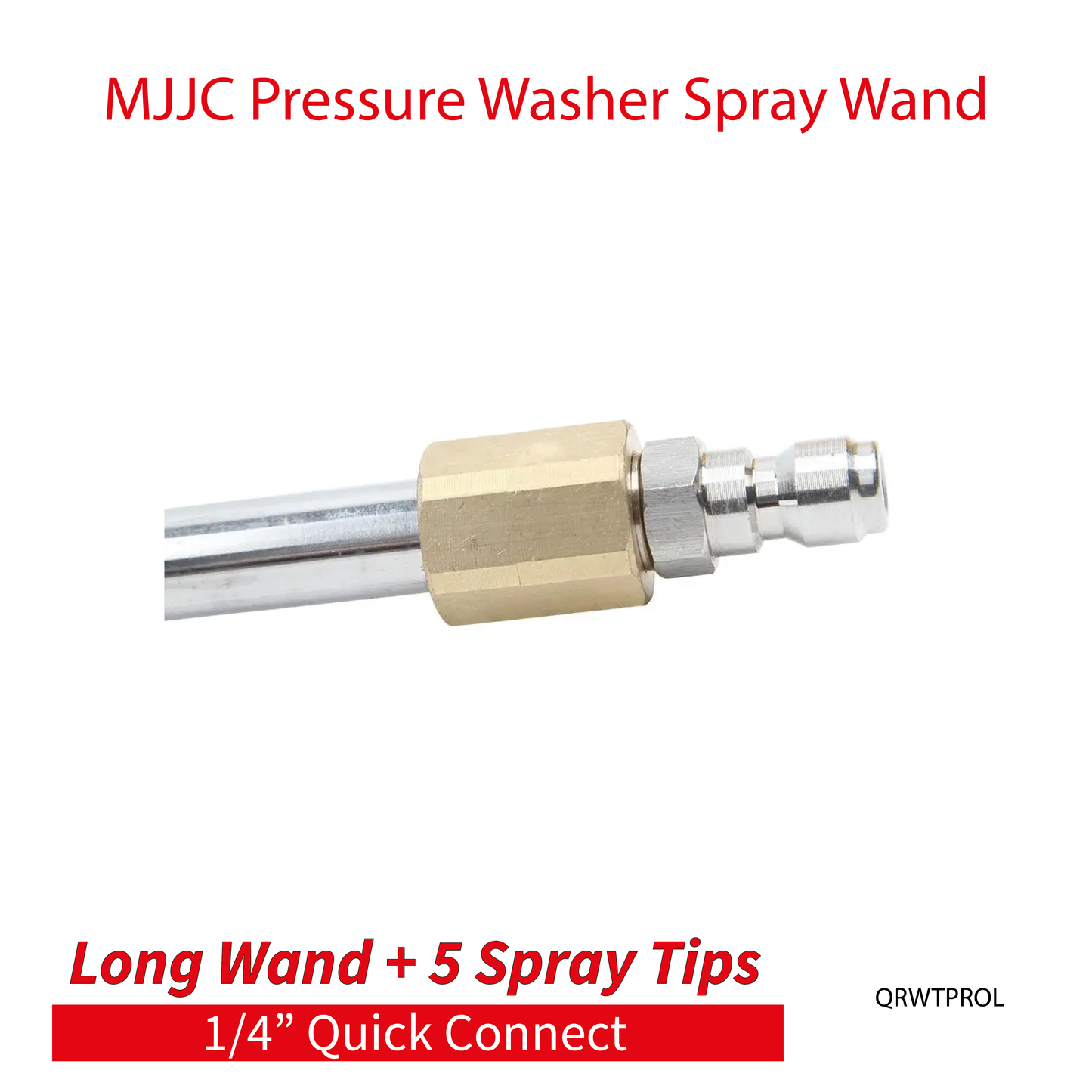 MJJC Light Weight Pressure Washer Long Spray Wand 1/4" Quick Connect