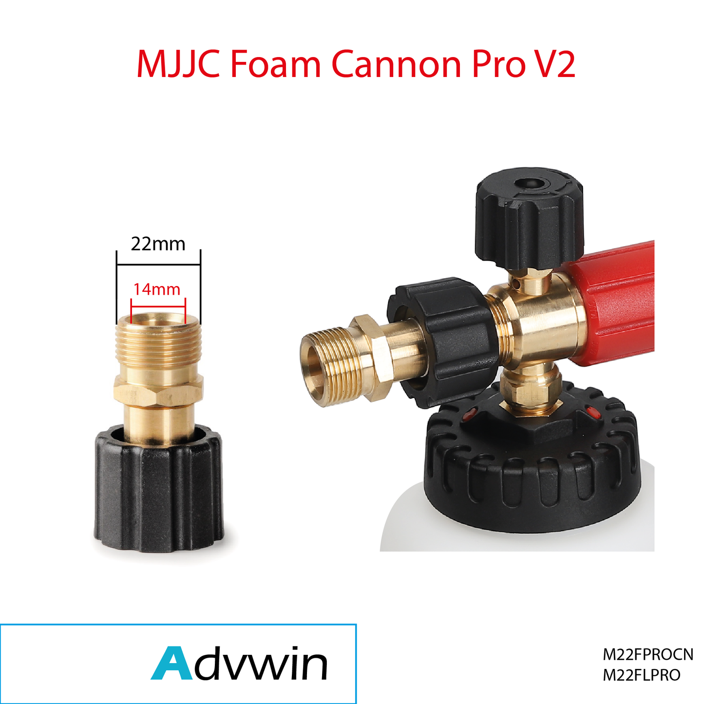 Advwin pressure washer - MJJC Foam Cannon Pro V2 (Pressure Washer Snow Foam Lance Gun)