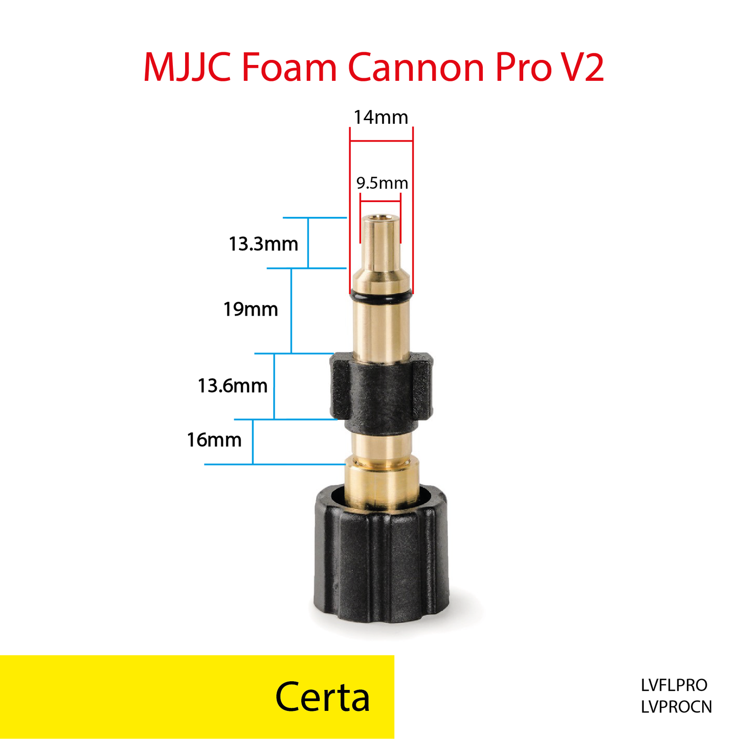 Certa pressure washer - MJJC Foam Cannon Pro V2 (Pressure Washer Snow Foam Lance Gun)