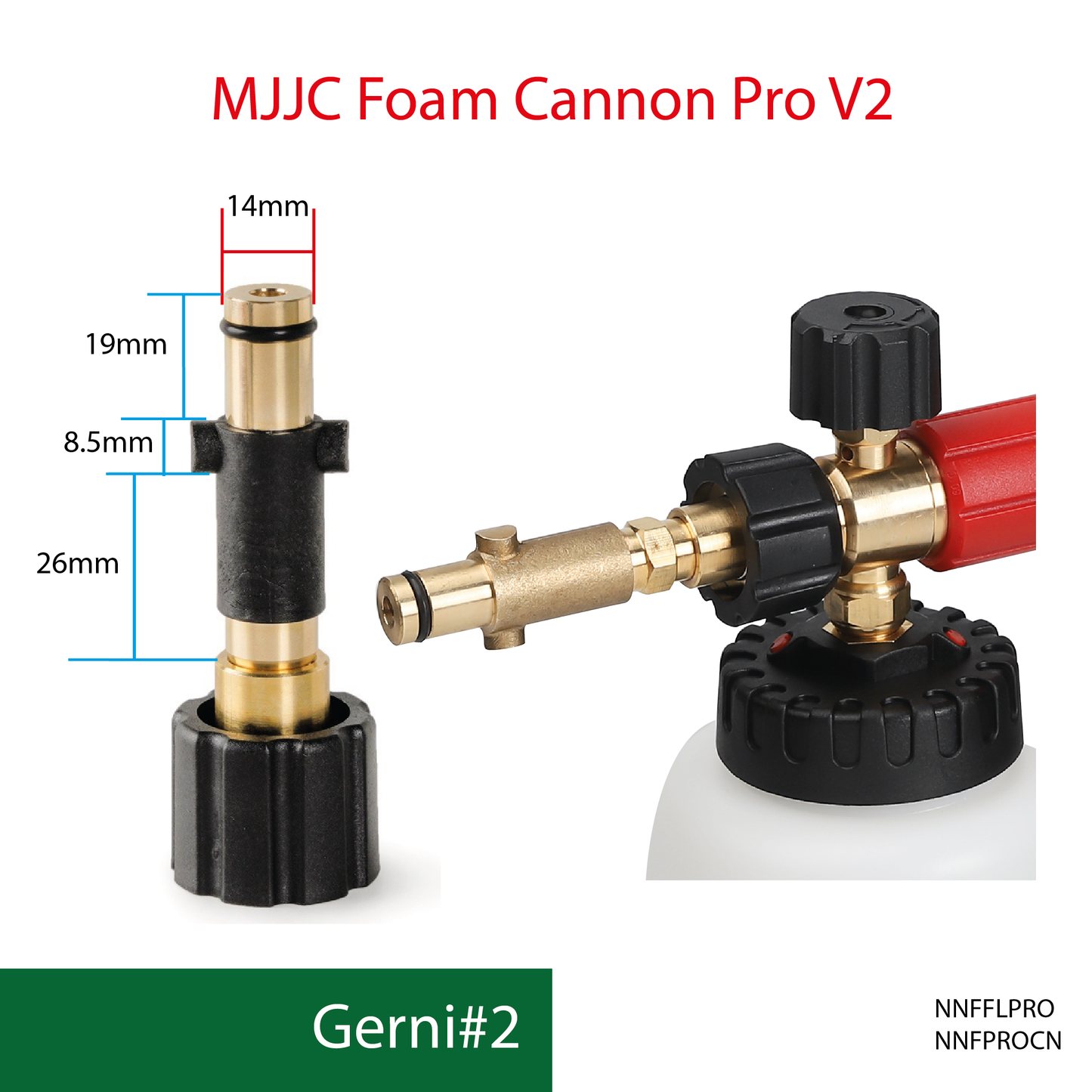 Gerni - MJJC Foam Cannon Pro V2 (Pressure Washer Snow Foam Lance Gun)