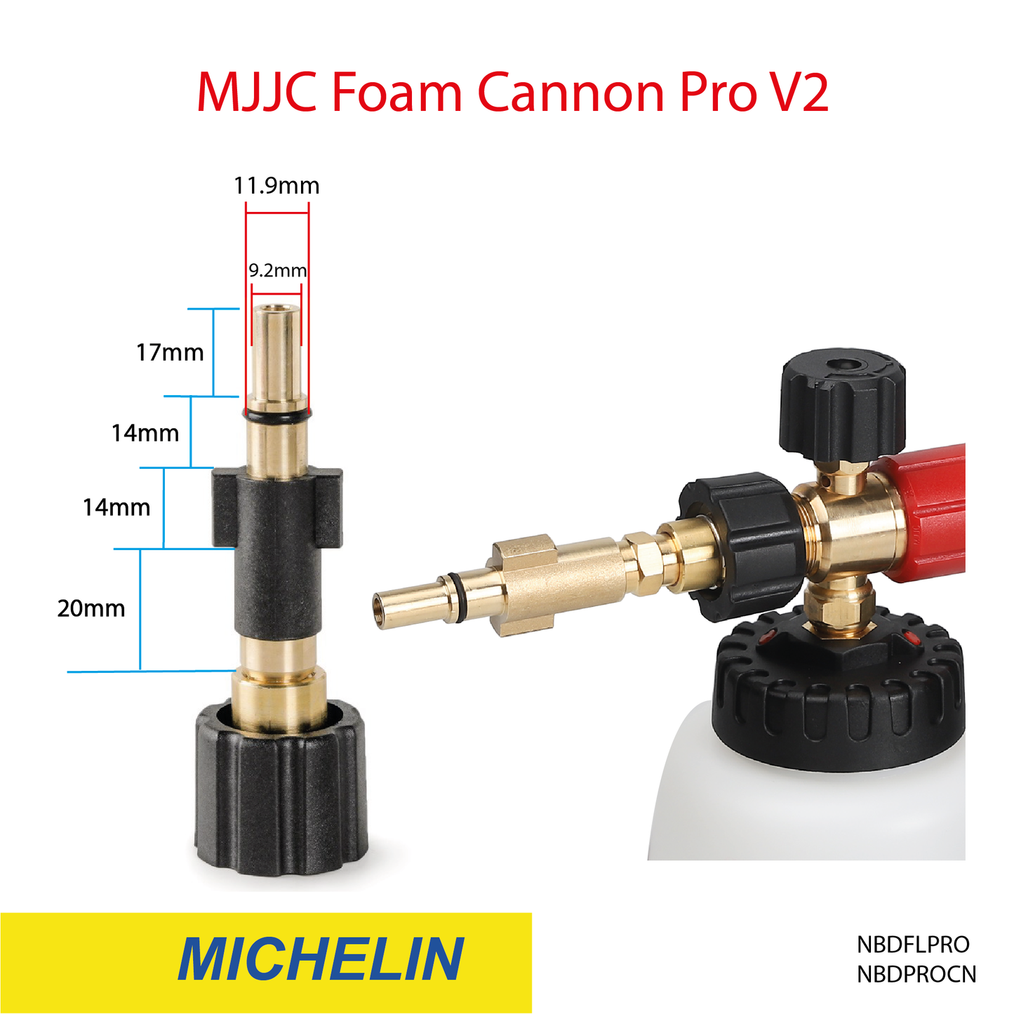 Michelin pressure washer - MJJC Foam Cannon Pro V2 (Pressure Washer Snow Foam Lance Gun)