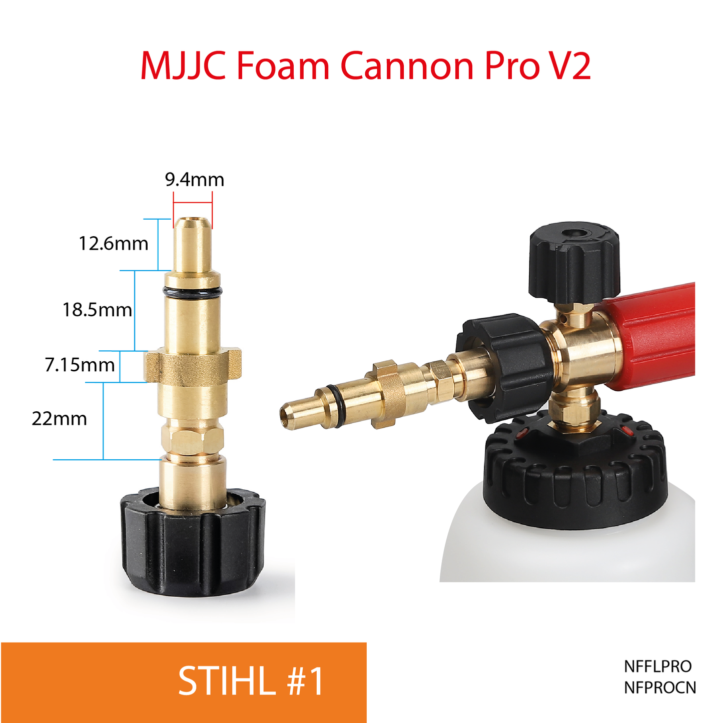 STIHL pressure washer - MJJC Foam Cannon Pro V2 (Pressure Washer Snow Foam Lance Gun)