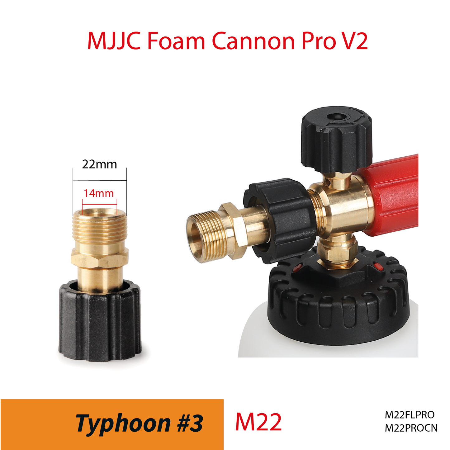 Typhoon presure washer - MJJC Foam Cannon Pro V2 (Pressure Washer Snow Foam Lance Gun)